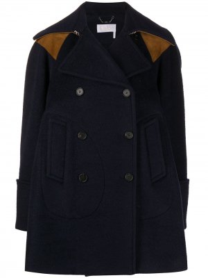 Двубортное пальто Chloé. Цвет: синий