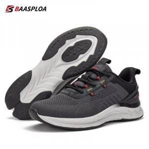 Baasploa/Новинка 2023 года, мужские модные кроссовки, дышащие повседневные противоскользящие амортизирующие вязаные прогулочные туфли BAASPLOA