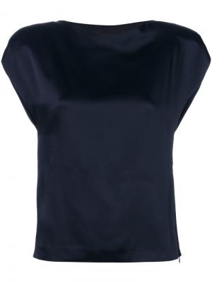 Приталенная структурированная блузка Chalayan. Цвет: синий