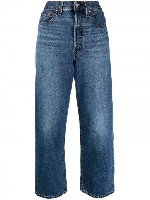 Levis прямые джинсы Ribcage с завышенной талией Levi's. Цвет: синий