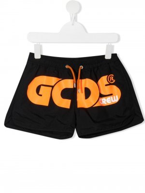 Плавки-шорты с логотипом Gcds Kids. Цвет: черный