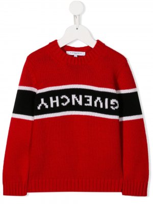 Пуловер с логотипом Givenchy Kids. Цвет: красный