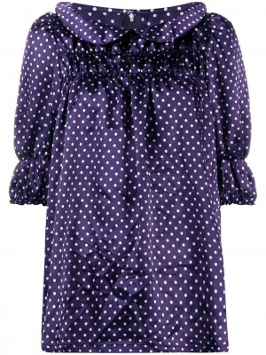 Блузка в горох с короткими рукавами Comme Des Garçons Girl. Цвет: синий