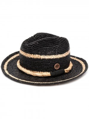 Плетеная шляпа catarzi. Цвет: черный