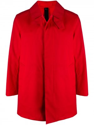 Однобортное пальто Mackintosh. Цвет: красный