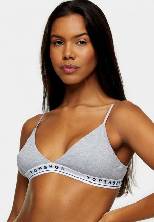 Бюстгальтер Topshop. Цвет: серый