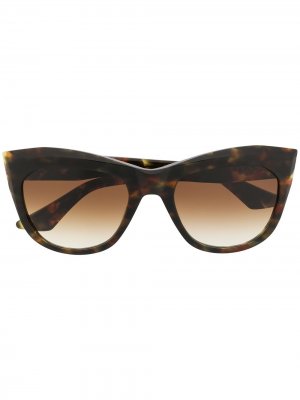 Солнцезащитные очки в массивной оправе Dita Eyewear. Цвет: коричневый