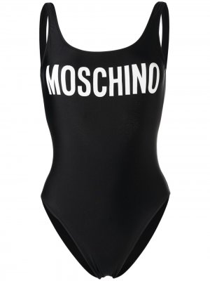 Купальник с логотипом Moschino. Цвет: черный
