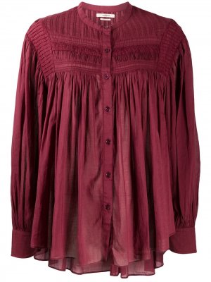 Рубашка на пуговицах со складками Isabel Marant Étoile. Цвет: красный