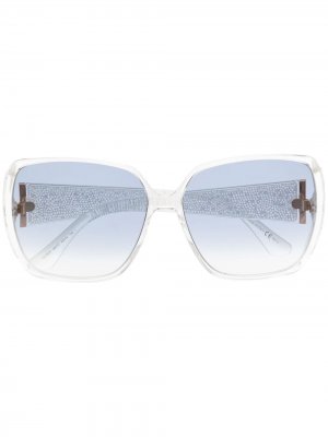 Солнцезащитные очки в массивной оправе Jimmy Choo Eyewear. Цвет: белый
