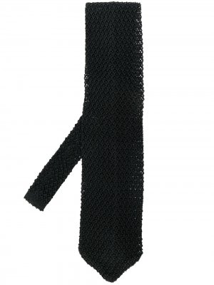 Вязаный галстук 1990-х годов Gianfranco Ferré Pre-Owned. Цвет: черный