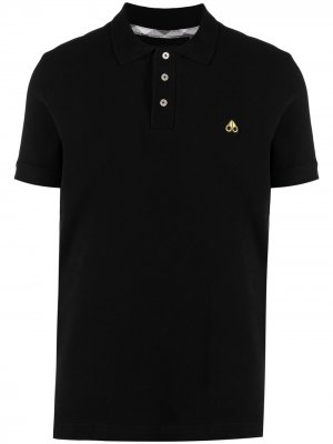 Рубашка поло с вышитым логотипом Moose Knuckles. Цвет: черный