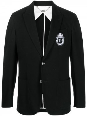 Пиджак строгого кроя с логотипом Billionaire. Цвет: черный