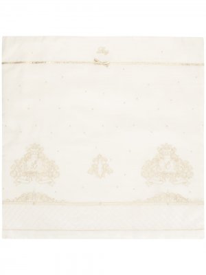 Одеяло с вышитым логотипом Lesy. Цвет: белый