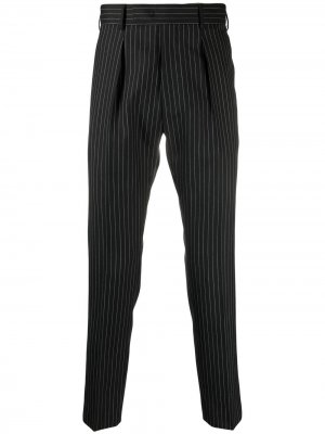 Полосатые брюки строгого кроя Pt01. Цвет: черный