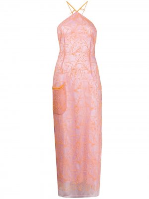 Платье Lavandou из тюля с вышивкой Jacquemus. Цвет: розовый