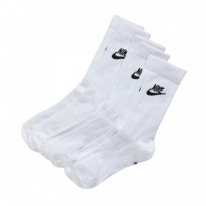 NIKE Sportswear Everyday Essential Crew, 3 пары белых носков DX5025-100