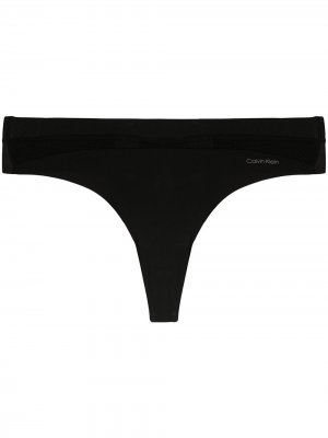 Трусы-стринги Invisibles Calvin Klein Underwear. Цвет: черный