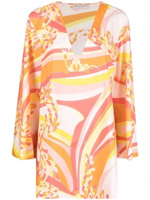 Платье-туника с графичным принтом Emilio Pucci. Цвет: розовый