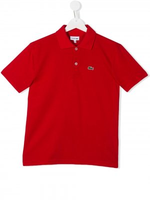 Рубашка-поло с нашивкой-логотипом Lacoste Kids. Цвет: красный