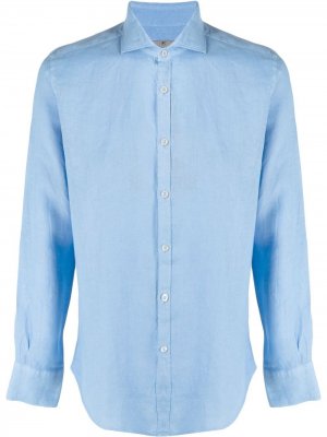 Рубашка с длинными рукавами Canali. Цвет: синий
