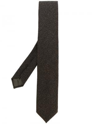 Трикотажный галстук Dell'oglio. Цвет: коричневый