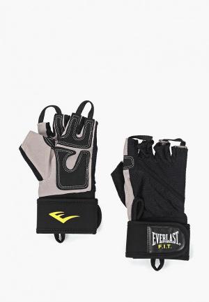 Перчатки для фитнеса Everlast. Цвет: черный