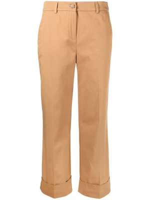 Укороченные брюки строгого кроя LIU JO. Цвет: коричневый