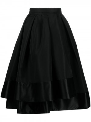 Расклешенное платье миди Alexander McQueen. Цвет: черный