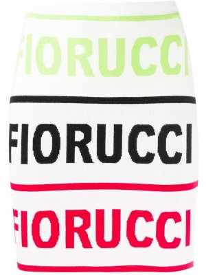 Юбка с логотипом Fiorucci. Цвет: белый