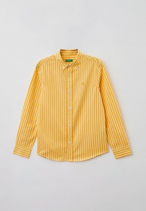 Рубашка United Colors of Benetton. Цвет: желтый