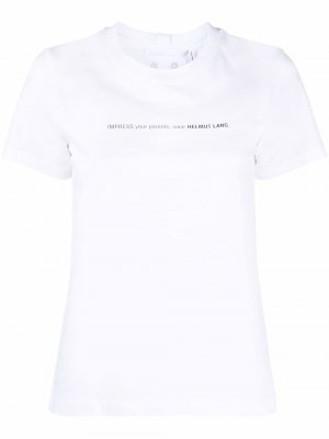 Impress slogan-print T-shirt Helmut Lang. Цвет: белый