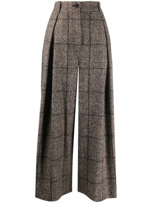 Твидовые брюки широкого кроя Dolce & Gabbana. Цвет: коричневый