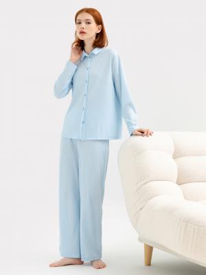 Комплект женский (блузка, брюки) в голубом цвете Mark Formelle. Цвет: голубое небо