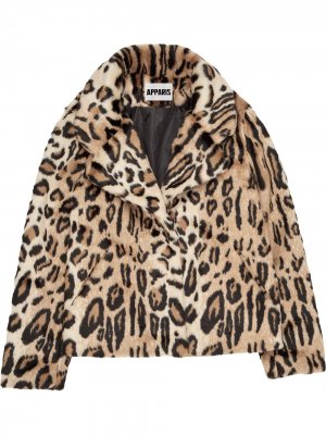 Пальто Gianna с леопардовым принтом Apparis. Цвет: нейтральные цвета