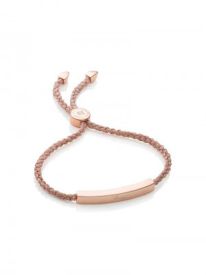RP Linear rose bracelet Monica Vinader. Цвет: розовый
