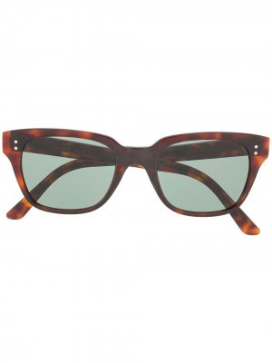 Солнцезащитные очки черепаховой расцветки Celine Eyewear. Цвет: коричневый