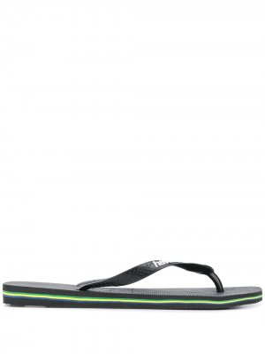 Вьетнамки с логотипом Havaianas. Цвет: черный