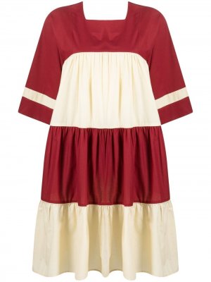 Ярусное платье Petite Paloma YMC. Цвет: нейтральные цвета