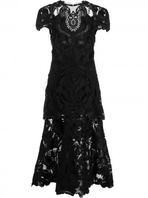 Платье миди с вырезами Jonathan Simkhai. Цвет: черный