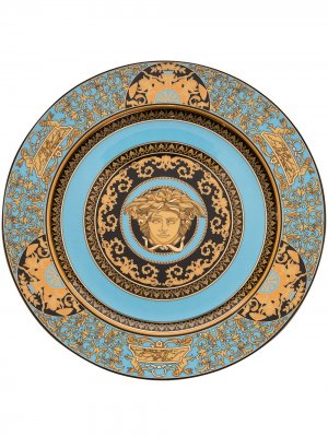 Сервировочная тарелка Medusa Celest (30 см) Versace Home. Цвет: синий