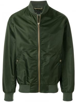 Куртка-бомбер свободного кроя Mr & Mrs Italy. Цвет: зеленый