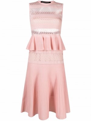 Расклешенное платье миди с оборками Antonino Valenti. Цвет: розовый