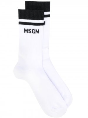 Носки с логотипом MSGM. Цвет: белый