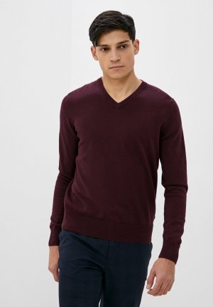 Пуловер Marks & Spencer. Цвет: бордовый