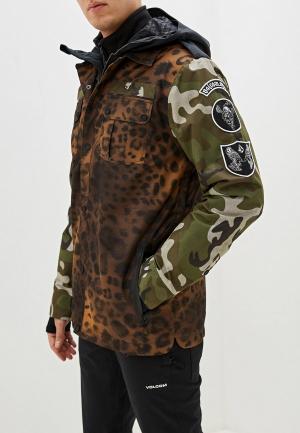Куртка горнолыжная Volcom. Цвет: разноцветный