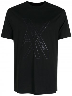 Metallic-logo T-shirt Armani Exchange. Цвет: черный