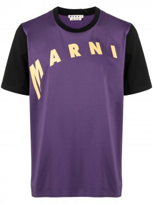 Футболка с логотипом Marni. Цвет: фиолетовый