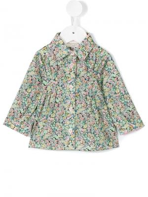 Расклешенная рубашка Floral Cashmirino. Цвет: зеленый