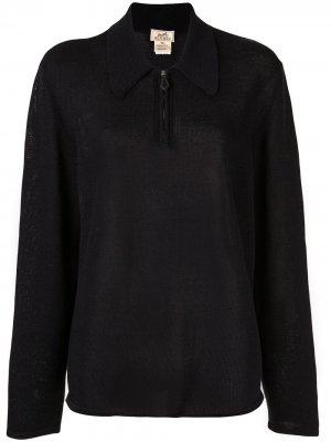 Толстовка на молнии с длинными рукавами pre-owned Hermès. Цвет: черный